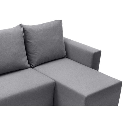 Osllo Corner Sofabed - Dark Grey-Right Facing Fabric