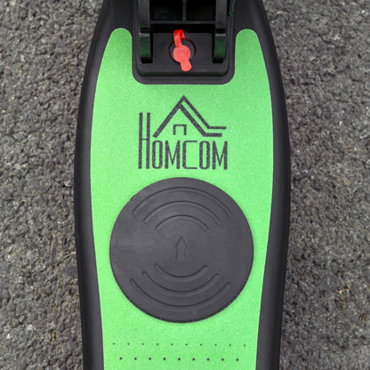 HOMCOM olding Electric Scooter with Brake, for Ages 6+ Years, 8km/h Maximum Speed, Green