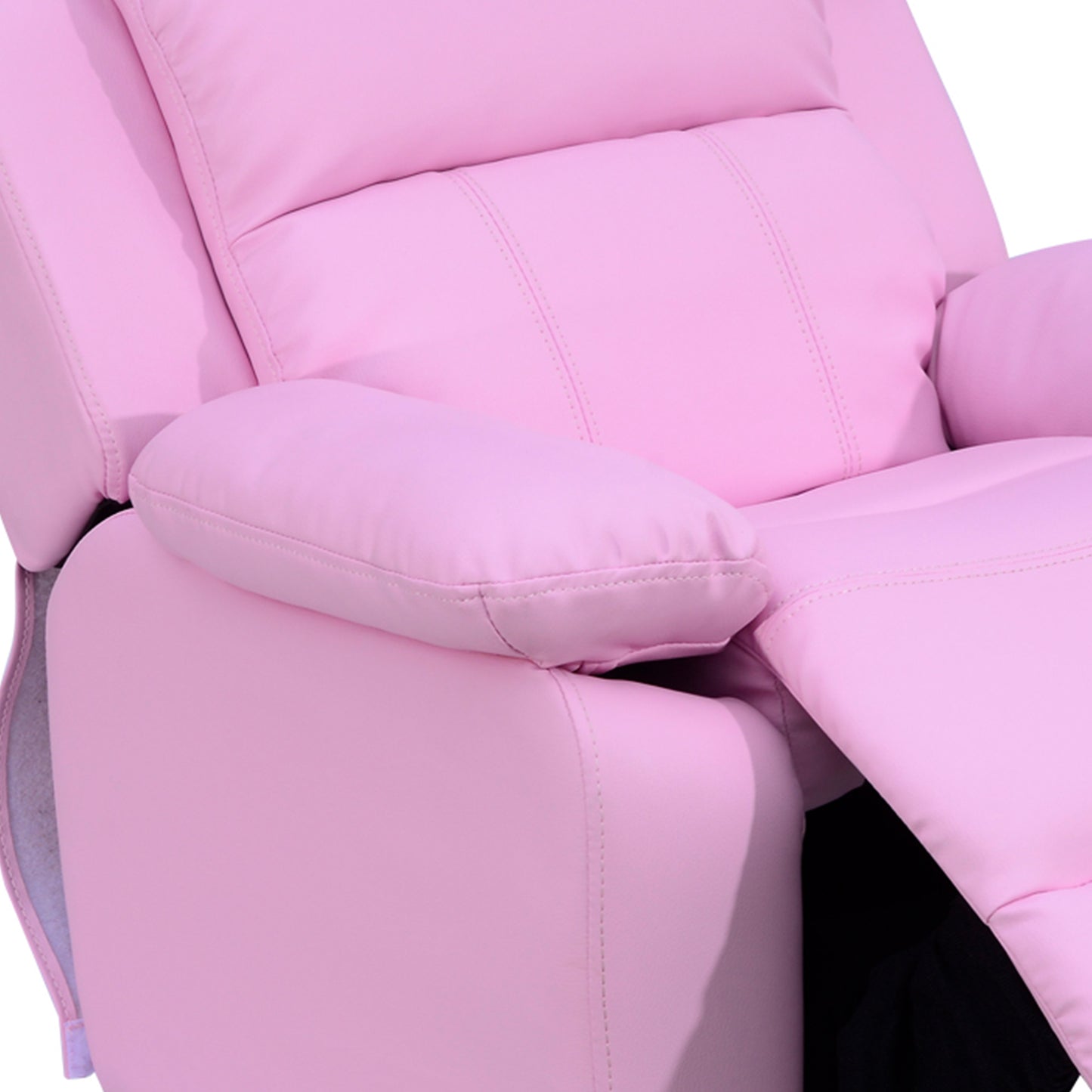 HOMCOM ids Sofa Armchair Toddler Recliner Children's Chair Lounger Games Chair PU Leather w/ Storage (Pink)