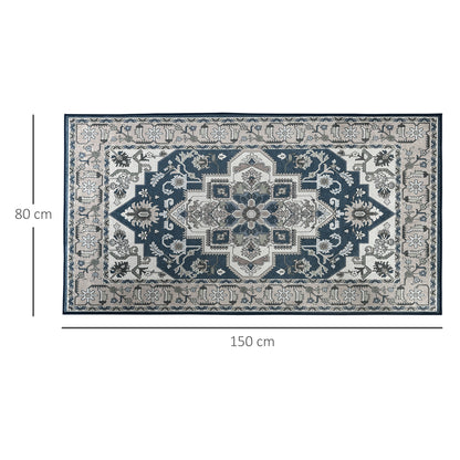 HOMCOM intage Rugs, Area Rugs Large Carpet for Living Room, Bedroom, Dining Room, 80x150 cm, Grey