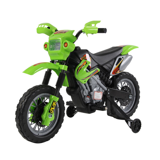 HOMCOM V Kids Child Electric Motorbike Ride on Motorcycle Scooter Children Toy Gift for 3-6 Years (Green)