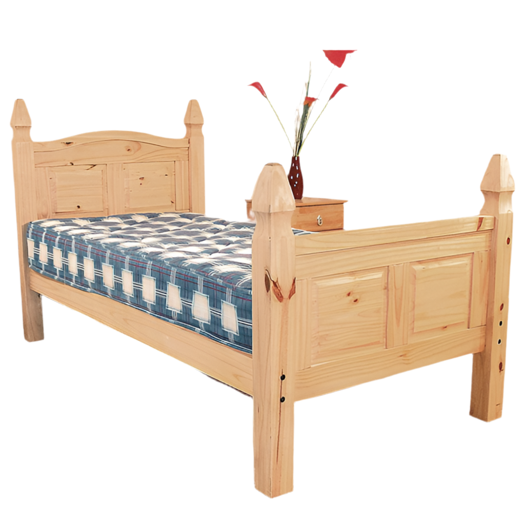 Waltham Solid Wood Bed Frame With High Footend - Single Bed