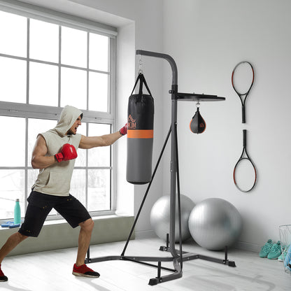 HOMCOM reestanding Boxing Punch Bag & Speed Ball Station Hanging Frame Training Exercise Platform Home Gym Heavy Duty