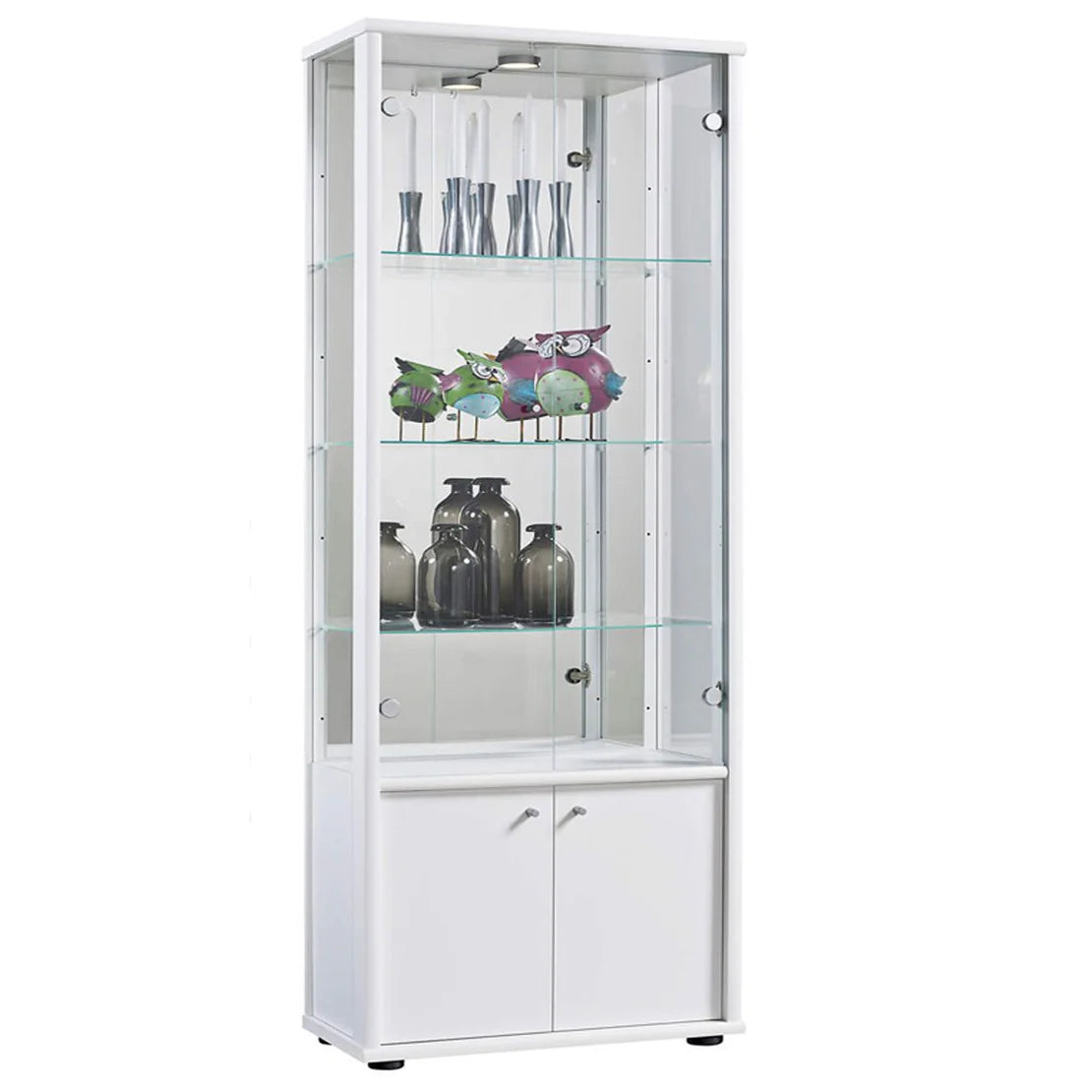 Everleigh 2 Door Display Unit with Base - White