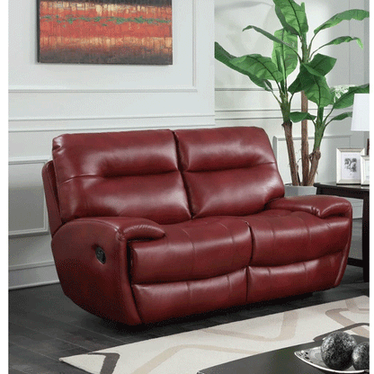 Red Leather Gel & PU 2 Seater Recliner Sofa - Luxurious Dorchester Comfort for Your Living Room