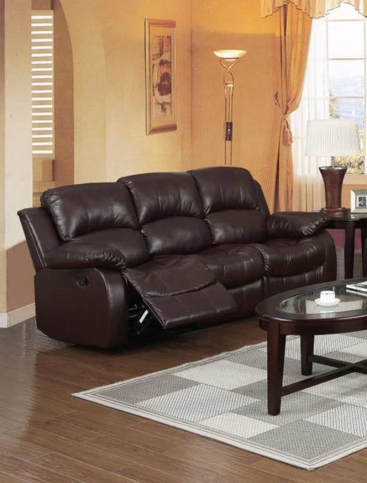 Corby 3 Seater Recliner Sofa Brown - Full Bonded Leather