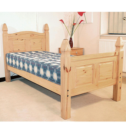 Waltham Solid Wood Bed Frame With High Footend - Single Bed