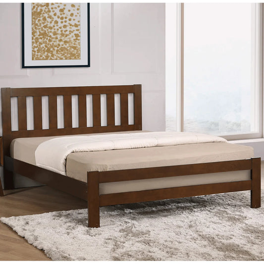 Kolachi Rustic Oak Solid Hardwood 3ft Single Bed Frame - Timeless Elegance for Your Bedroom