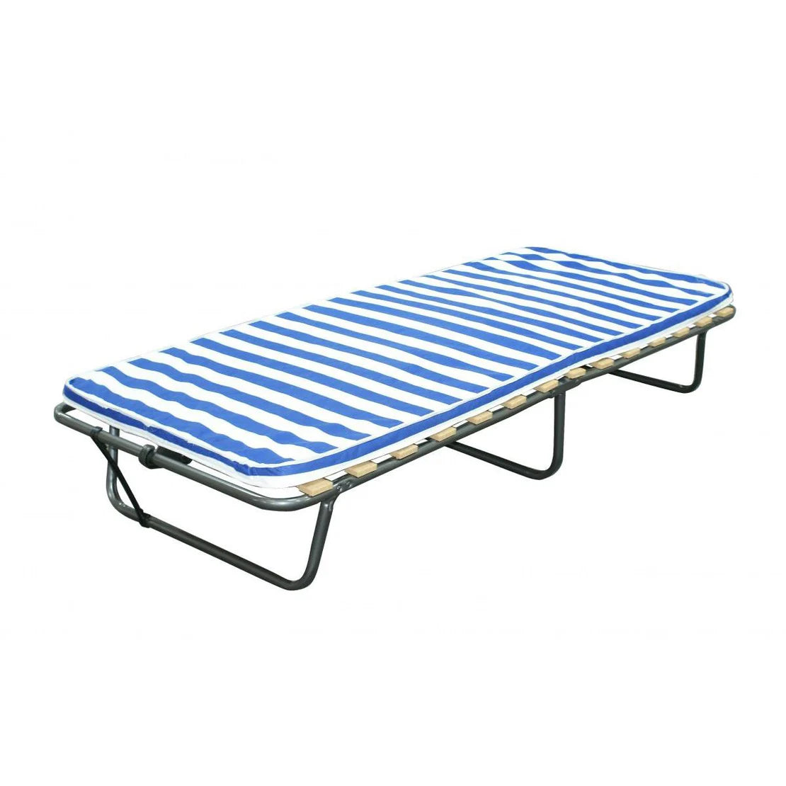 Battersea Single Black Tubular Steel Folding Bed