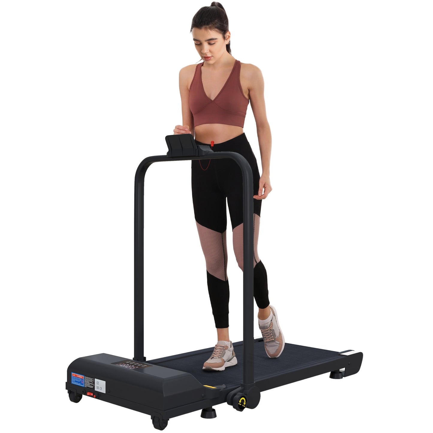 HOMCOM .5HP Walking Pad Treadmill, Folding Under Desk Treadmill Walking Machine, 1-10KM/H, with Remote Control