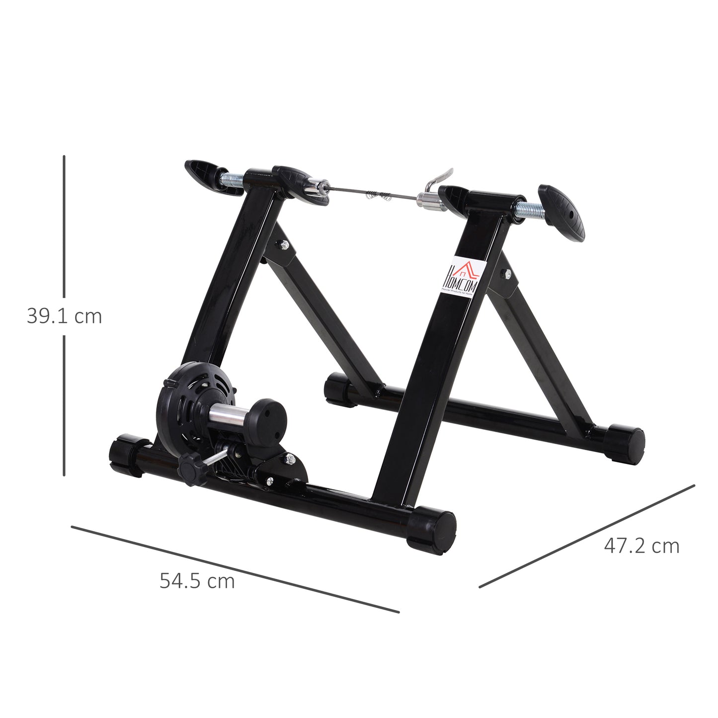 HOMCOM urbo Trainer Magnetic Bike Trainer Indoor Exercise Bike Trainer Stand Magnetic Resistance Bicycle Training Stand for Mountain & Road Bikes 26'' to 28'' and 700C Wheels, Black