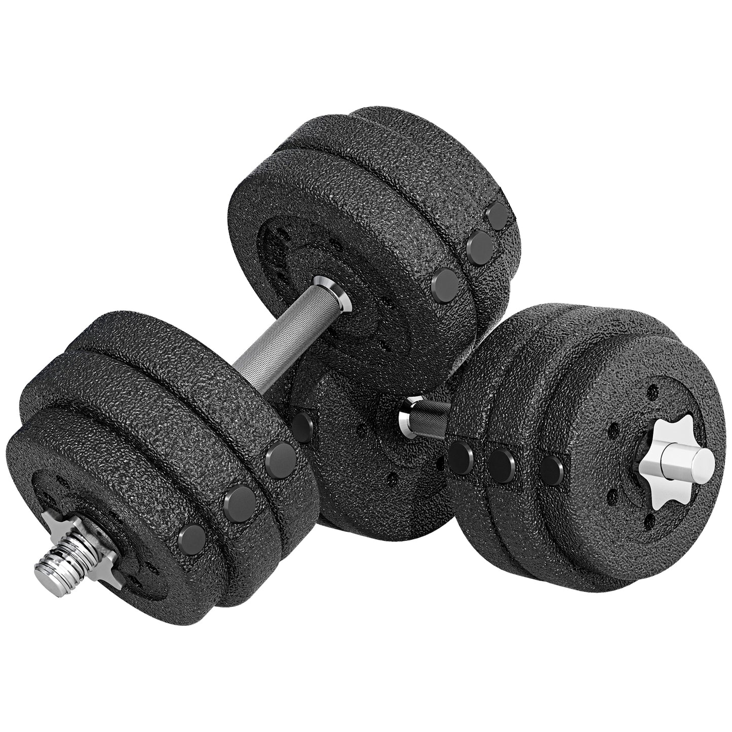 HOMCOM 0KG Adjustable Dumbbells Set, Hand Weights Set for Home Gym Weight Lifting Training