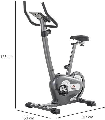 HOMCOM 0-Level Adjust Indoor Magnetic Exercise Bike Cardio Workout Bike Trainer