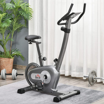 HOMCOM 0-Level Adjust Indoor Magnetic Exercise Bike Cardio Workout Bike Trainer