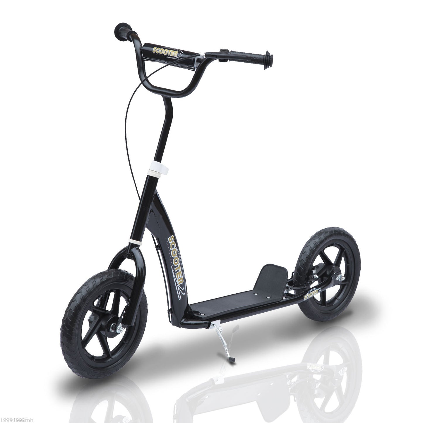 HOMCOM een Push Scooter Kids Children Stunt Scooter Bike Bicycle Ride On 12" EVA Tyres (Black)