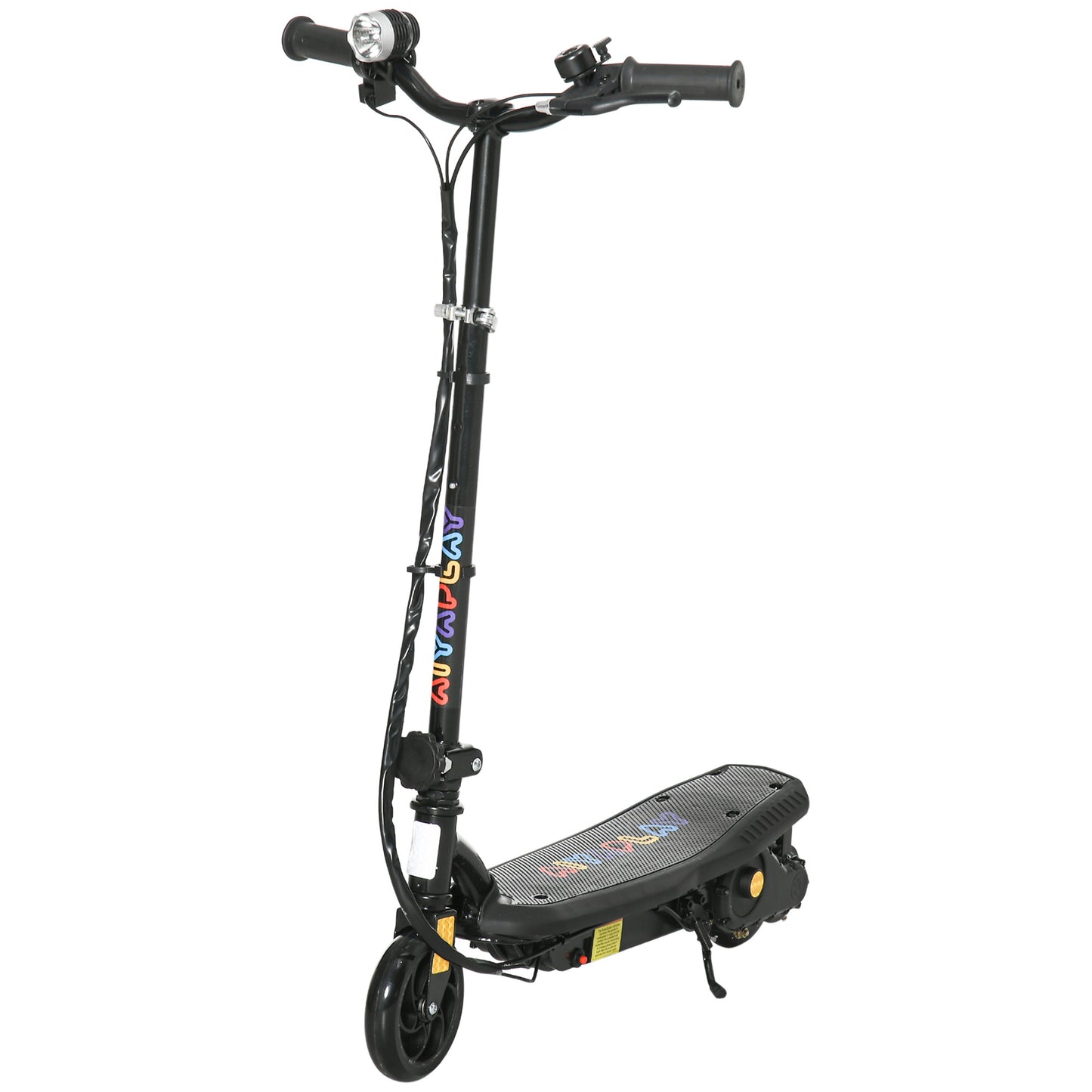 HOMCOM oldable Electric Scooter, with LED Headlight, for Ages 7-14 Years - Black