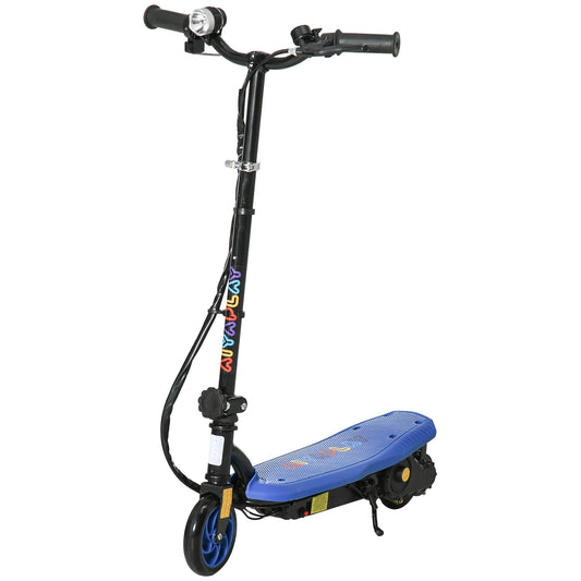 HOMCOM oldable Electric Scooter, with LED Headlight, for Ages 7-14 Years - Blue