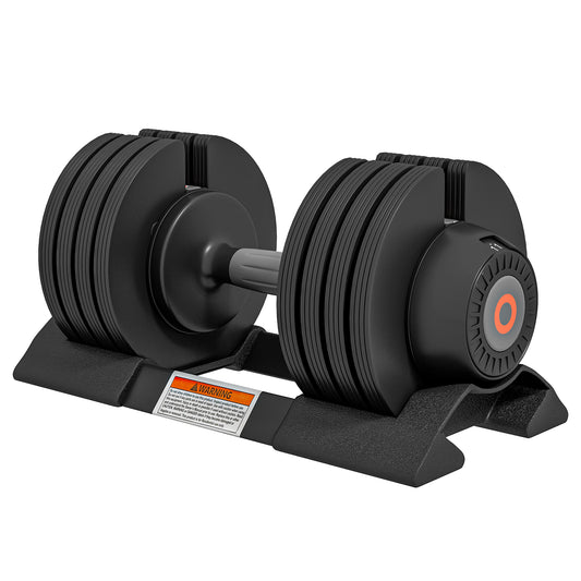 SPORTNOW Adjustable Dumbbells Set, 4-in-1 Weights Set with Storage Tray, Non-Slip Handle, 6kg, 11kg, 16kg, 20kg