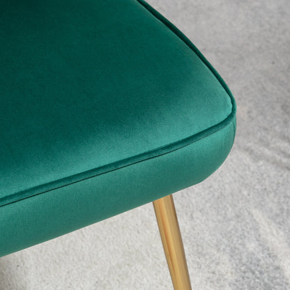 HOMCOM elvet-Feel Shell Accent Chair - Green