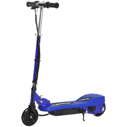 HOMCOM olding Electric Kids Scooter Ride on Age 7-14, Blue/Black