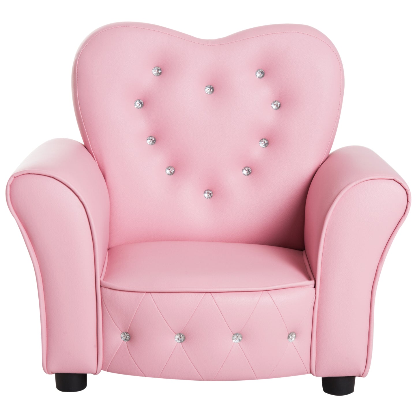 HOMCOM ids Armchair Toddler Chair Seating Relax Playroom Seater Girl Princess Pink