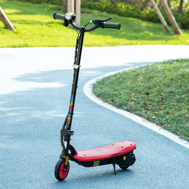 HOMCOM oldable Electric Scooter, with LED Headlight, for Ages 7-14 Years - Red