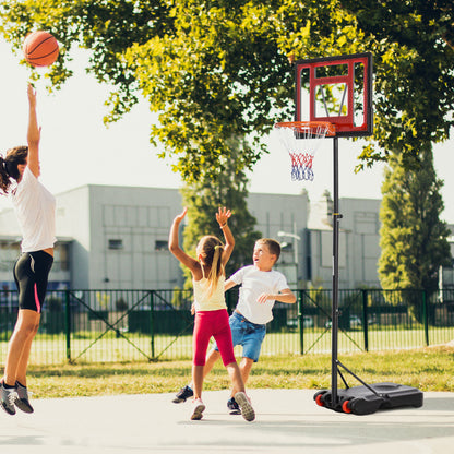 HOMCOM ortable Basketball Hoop Stand 160-210cm Adjustable Height Sturdy Rim Hoop w/ Large Wheels Stable Base & Net Free Standing