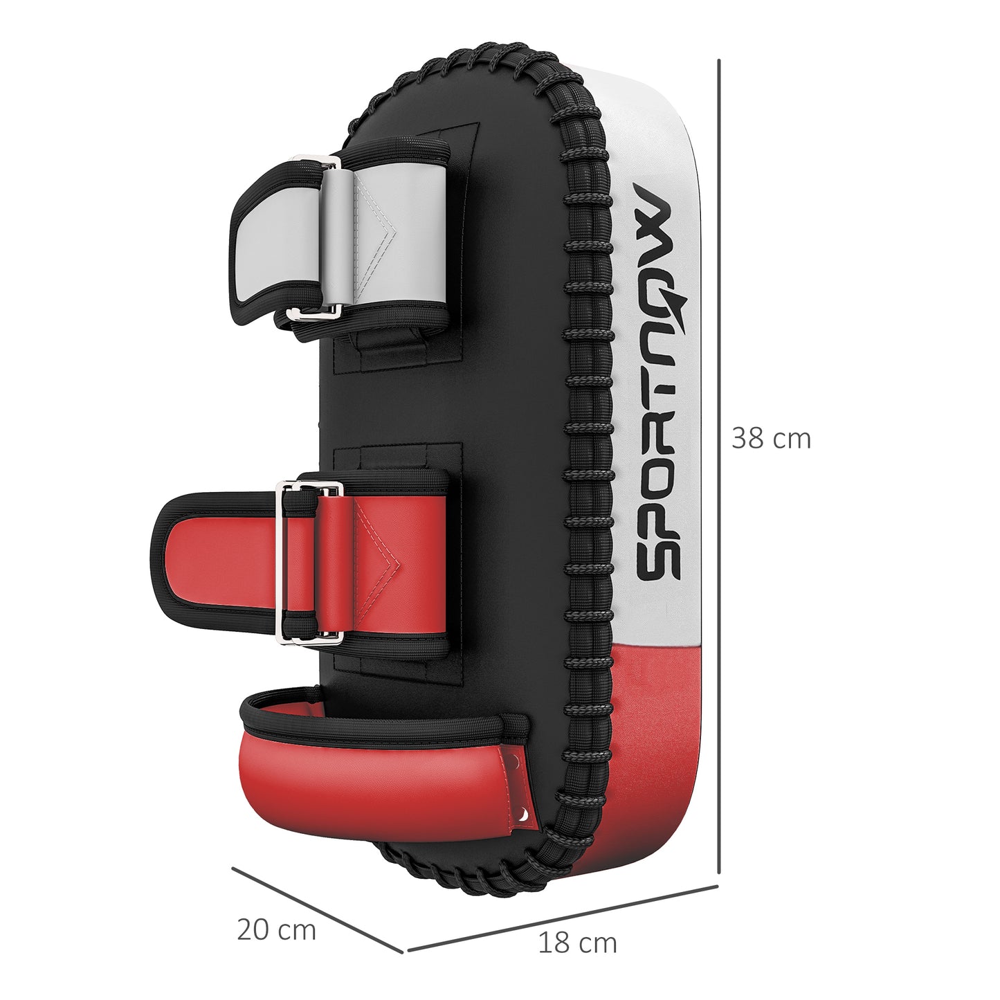 SPORTNOW Thick Kick Shield, Kicking Boxing Pad Arm Pad, Muay Thai, Karate, Taekwondo, Kickboxing Training Equipment