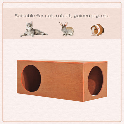 PawHut Indoor Outdoor Cat Hideaway Tunnel Garden Kitty Box House Pet Home Rabbit Hutch Run Play Cage Waterproof Shelter