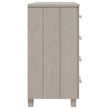 Abril Pinewood Chest Of 5 Drawers In White