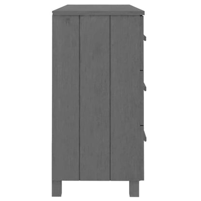 Abril Pinewood Chest Of 6 Drawers In Dark Grey