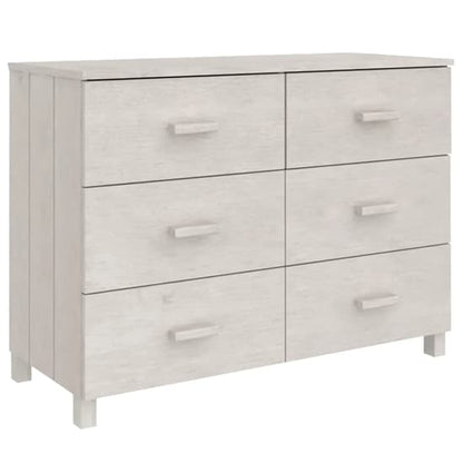 Abril Pinewood Chest Of 6 Drawers In White