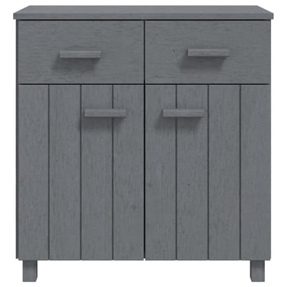 Furco Abril Dark Grey Pinewood Sideboard with 2 Doors & 2 Drawers for Living Room or Dining Room Storage