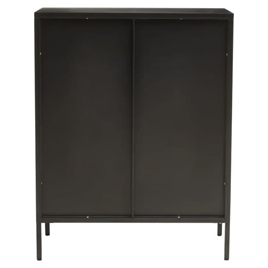 Accra Steel Display Cabinet With 2 Doors In Black