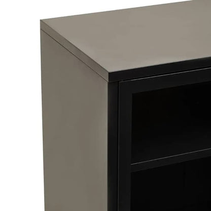 Accra Steel Display Cabinet With 2 Doors In Black