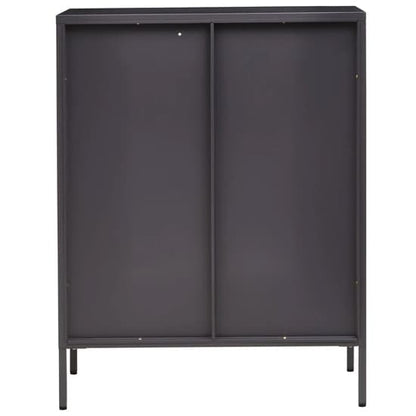 Accra Steel Display Cabinet With 2 Doors In Grey