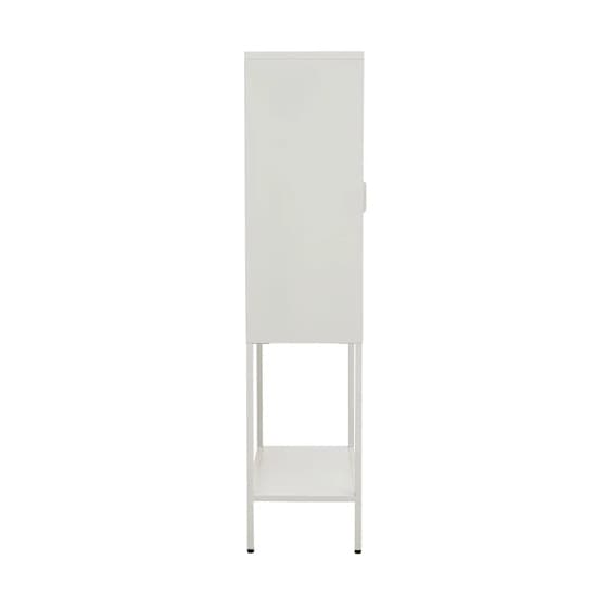 Accra Steel Display Cabinet With 2 Doors And Shelf In White