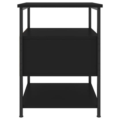 Achava Wooden Bedside Cabinet 1 Drawer 1 Shelf In Black