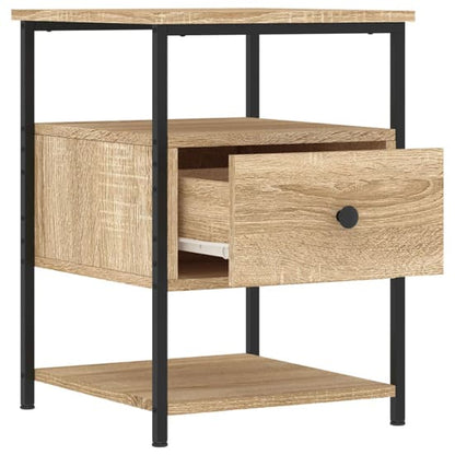 Achava Wooden Bedside Cabinet 1 Drawer 1 Shelf In Sonoma Oak