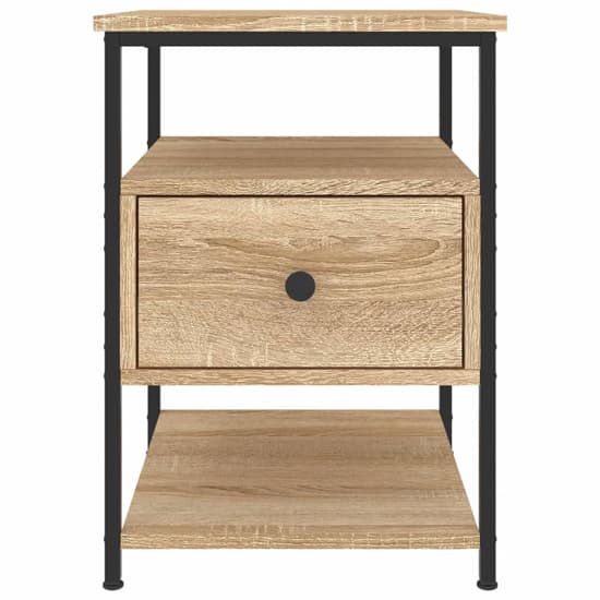 Achava Wooden Bedside Cabinet 1 Drawer 1 Shelf In Sonoma Oak