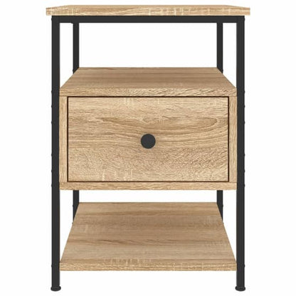 Achava Wooden Bedside Cabinet 1 Drawer 1 Shelf In Sonoma Oak