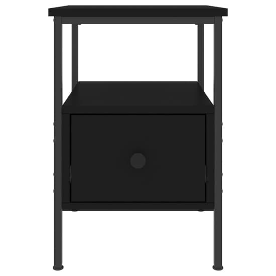 Achava Wooden Bedside Cabinet With 1 Drawer In Black