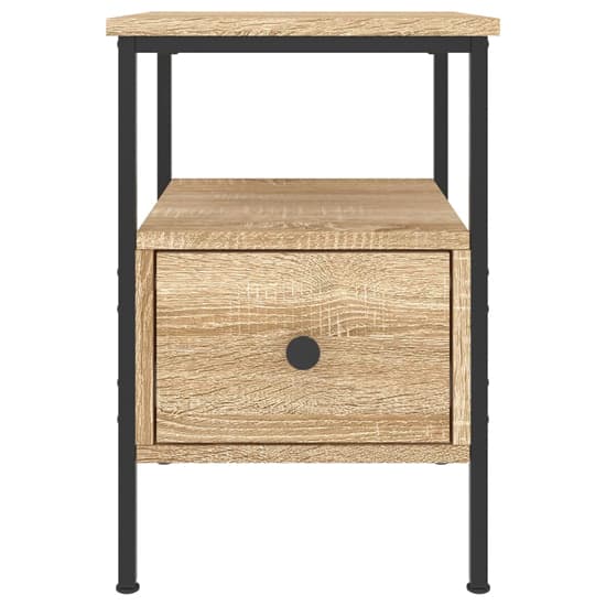 Achava Wooden Bedside Cabinet With 1 Drawer In Sonoma Oak