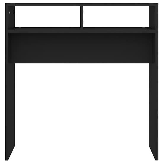 Acosta Wooden Console Table With 2 Shelves In Black