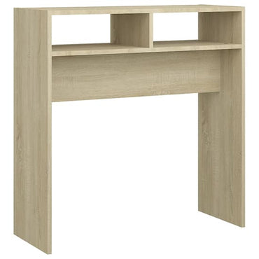 FURCO Acosta Console Table with 2 Shelves in Sonoma Oak - Durable Wooden Design for Entryway and Living Room Storage