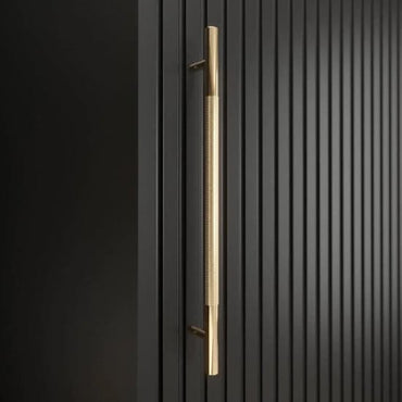 Adel II Mirrored Sliding Wardrobe | Black | Mirror | 2 Doors | 120cm