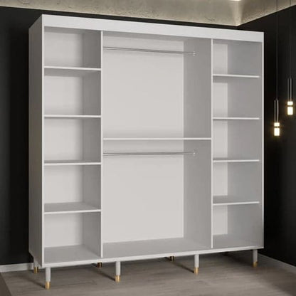 Adel II White Mirrored Sliding Wardrobe | Mirror | 2 Doors | 200cm