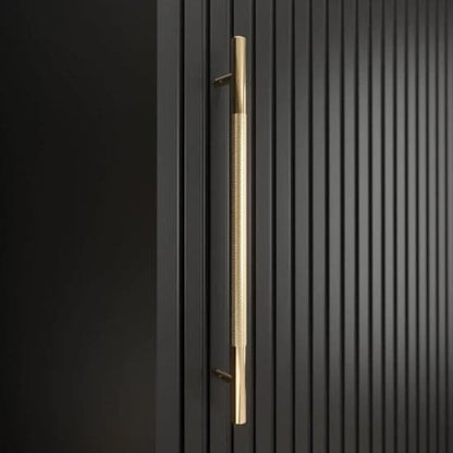 Adel Wooden Wardrobe With Sliding 2 Doors 120cm In Black