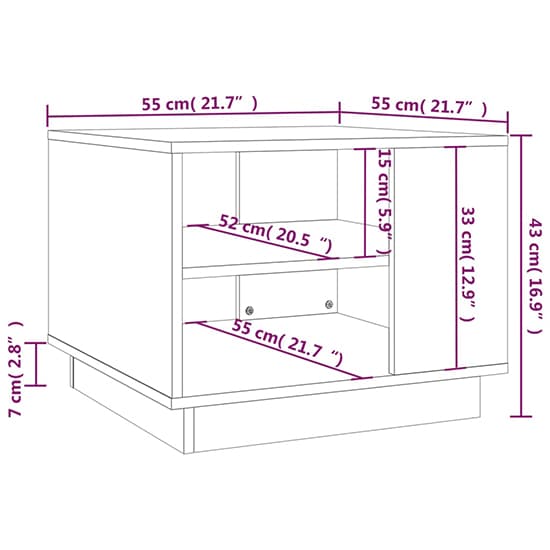 Modern White High Gloss Coffee Table with Undershelf for Living Room