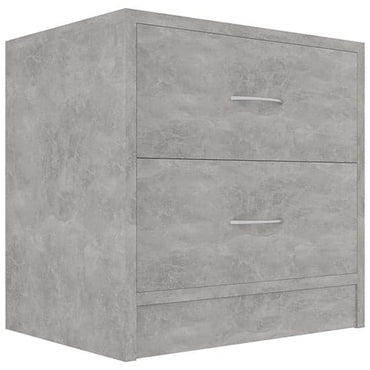 Aimo Wooden Bedside Cabinet With 2 Drawers In Concrete Effect